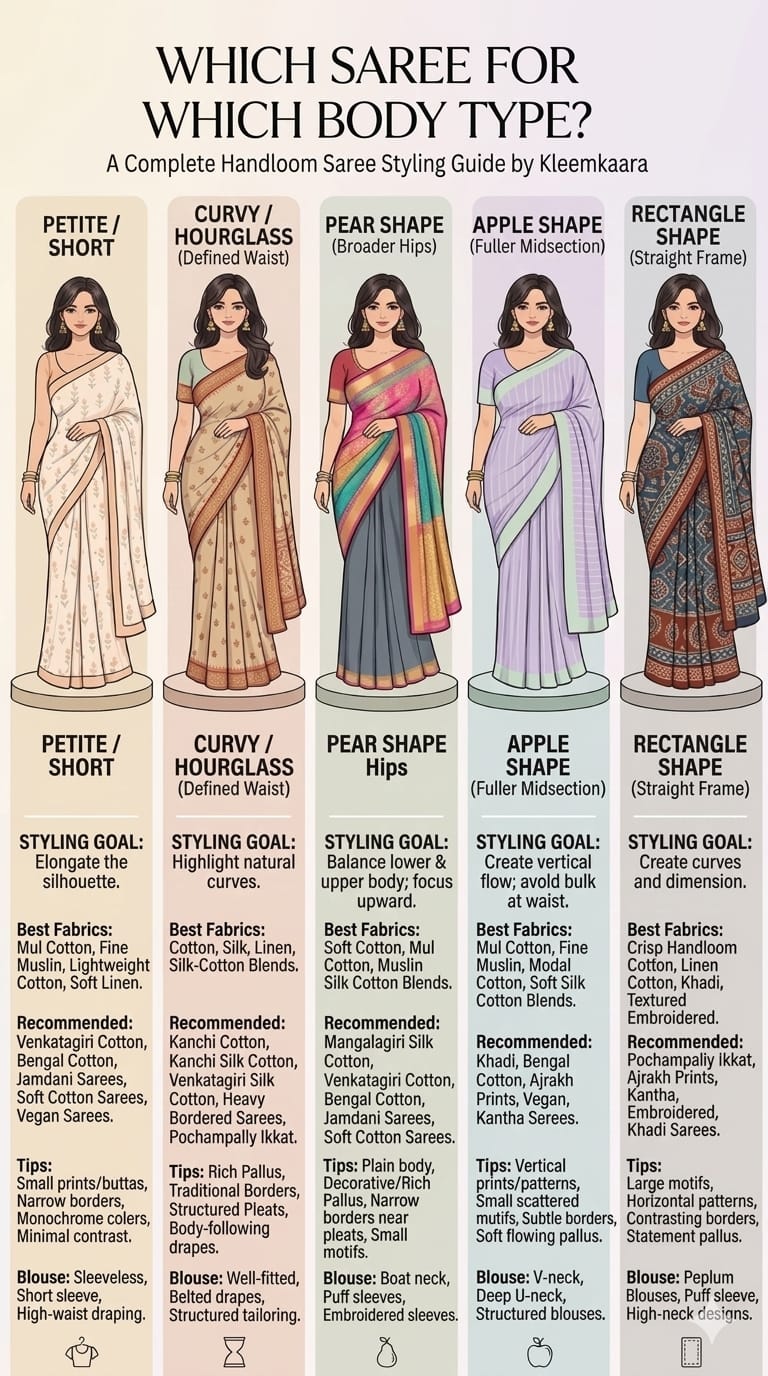 Which Saree Suits My Body Type? - Kleemkaara