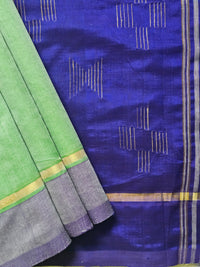 Mint Green Handloom Bamboo Cotton Saree