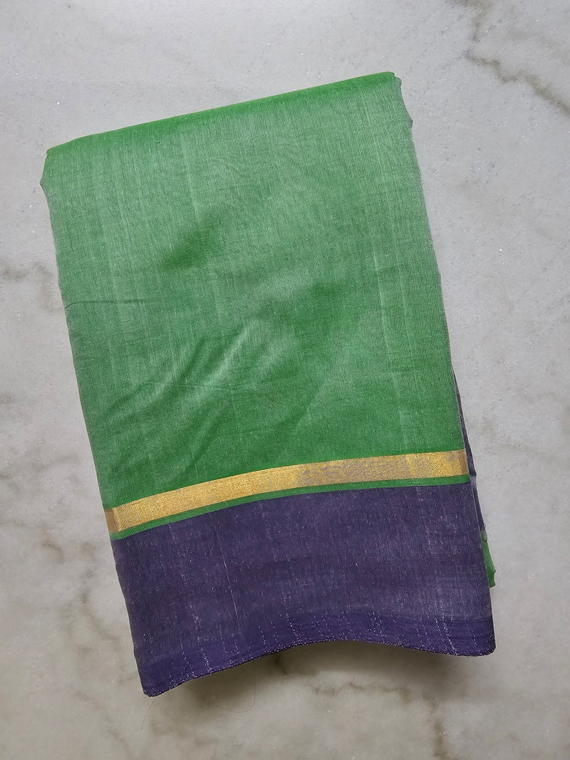 Mint Green Handloom Bamboo Cotton Saree