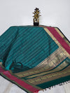 Shatadīpā – Peacock Green Handloom Kanchi Silk Cotton Saree with Lakshadeepam Checks