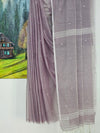 Nivritti – Lavender Handloom Khadi Cotton Saree with Woven Butis
