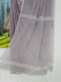 Nivritti – Lavender Handloom Khadi Cotton Saree with Woven Butis