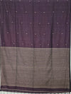 Nivritti – Deep Purple Khadi Cotton Saree with Woven Butis
