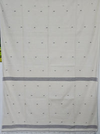 Nivritti – Off-White Khadi Cotton Saree with Woven Butis
