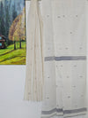 Nivritti – Off-White Khadi Cotton Saree with Woven Butis