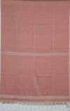 Nivritti – Salmon Pink Handloom Khadi Cotton Saree with Woven Butis