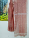 Nivritti – Salmon Pink Handloom Khadi Cotton Saree with Woven Butis