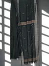 Nivritti – Dark Green Khadi Cotton Saree with Woven Butis