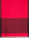 Kumudini – Red Handloom Khadi Saree with Black Border