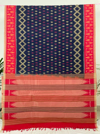 NAVY BLUE HANDLOOM IKKAT COTTON SAREE