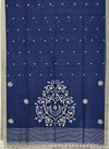 Ambhrini – Navy Blue Jamdani Handloom Bengal Cotton Saree