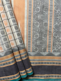 Beige Handloom Aayiram Butta Saree