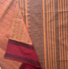 Beige and Maroon Dual Tone Handloom Kanchi Cotton Saree