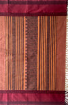 Beige and Maroon Dual Tone Handloom Kanchi Cotton Saree