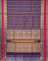 Bhavanika – Navy Blue Aayiram Butta Handloom Kanchi Silk Cotton Saree with Gandabherunda Pakshi Motifs