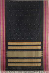 Black Handloom Kanchi Cotton Saree