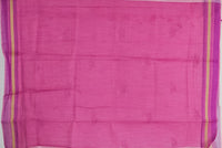 Blouse of Pink Handloom Venkatagiri Cotton Saree with Floral Embroidery Motifs
