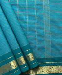 Blue Green Dual Tone Handloom Aruppukottai Saree