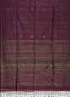 Chakrikaa – Plum Purple Handloom Khadi Saree with Chakra Motifs