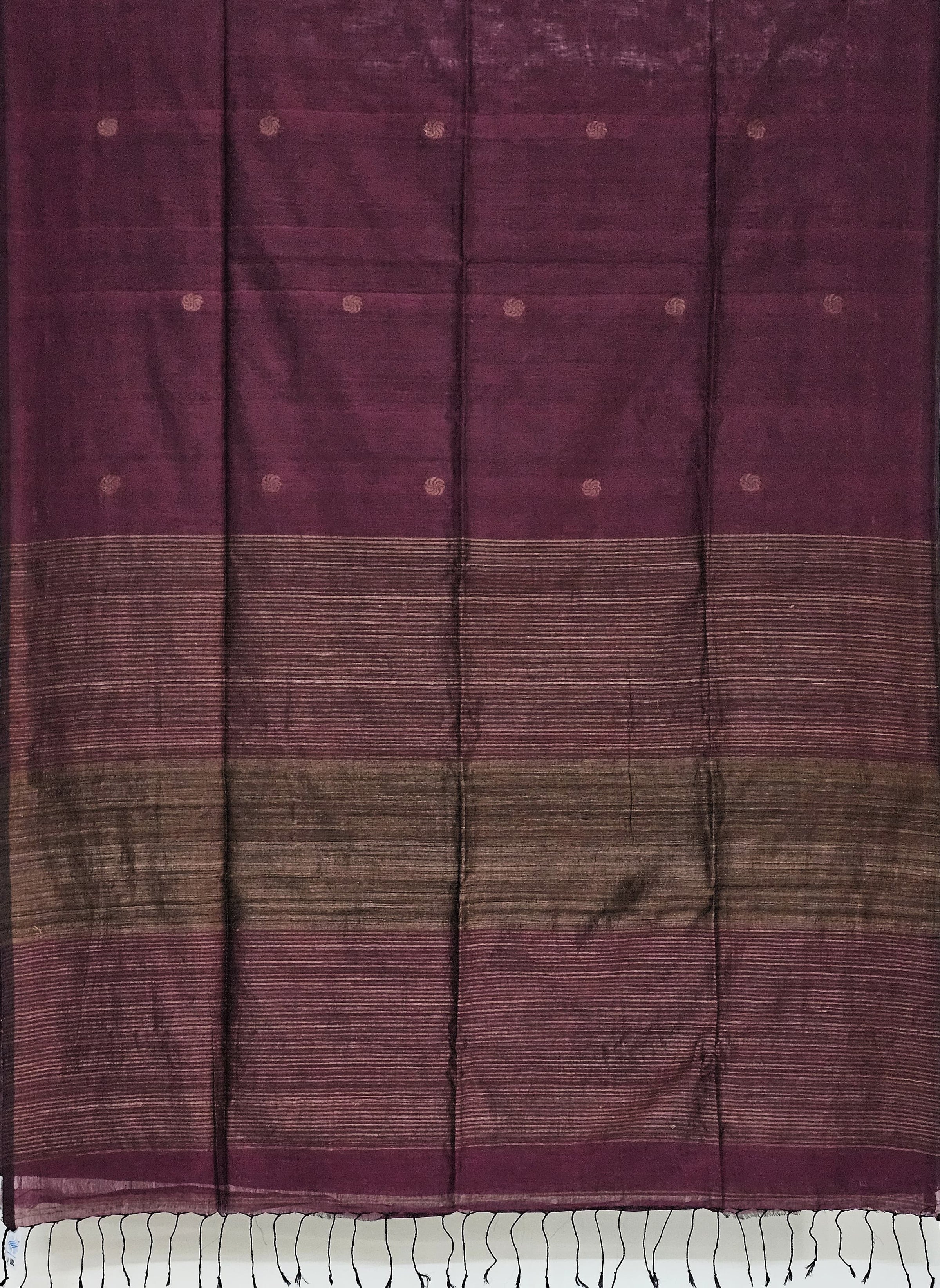 Chakrikaa – Plum Purple Handloom Khadi Saree with Chakra Motifs
