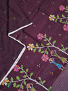 Chitrani – Maroon Jamdani Handloom Bengal Cotton Saree