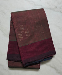 Deep Purple Handloom Aloevera Cotton Saree
