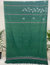 Dark Green Kesh Kantha Cotton Saree