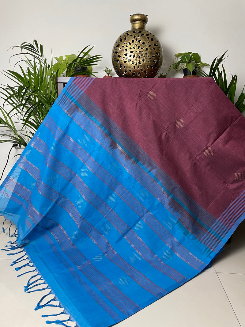 Grape Twist Gongura Cotton Saree