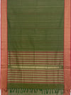 Green Stripes Handloom Kanchi Cotton Saree