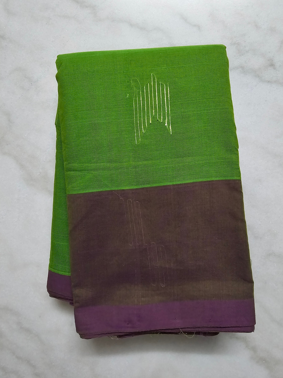 Green Handloom Aloevera Cotton Saree