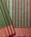 Green Sripes Handloom Kanchi Cotton Saree