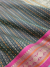 Green and Brown Dual Tone Lakshadeepam Handloom Kanchi Cotton Saree