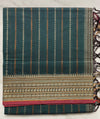 Green and Burgundy Dual Tone Handloom Kanchi Cotton Saree