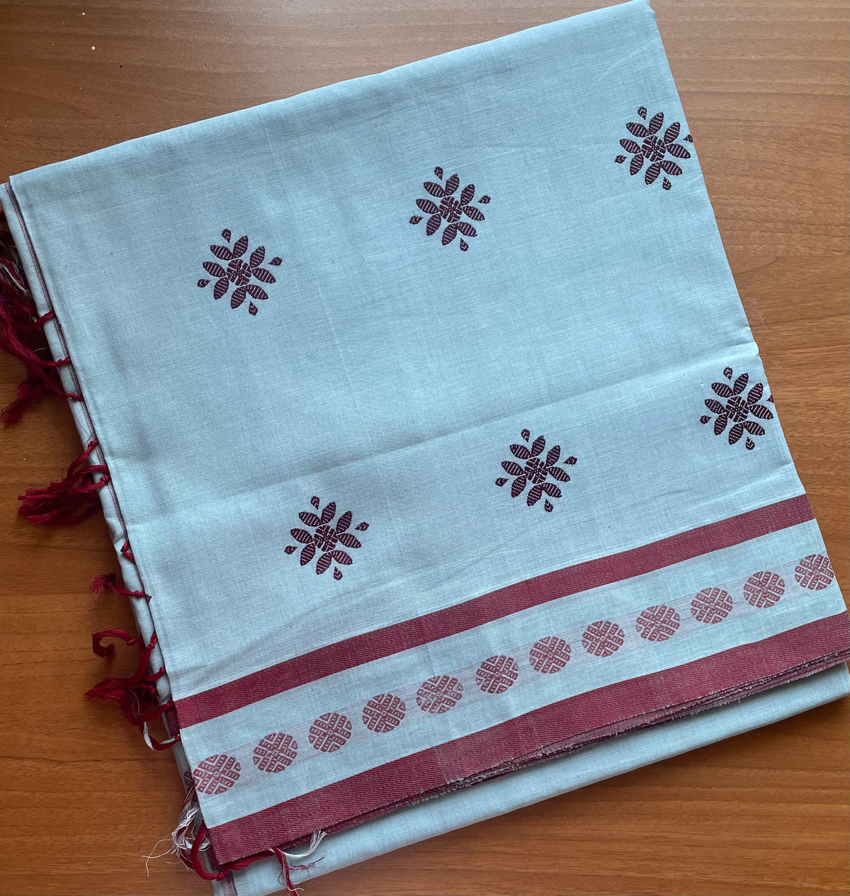 Grey Handloom Kanchi Cotton Saree