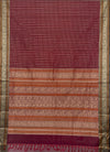 Purple Lakshadeepam Handloom Kanchi Cotton Saree with Black Border