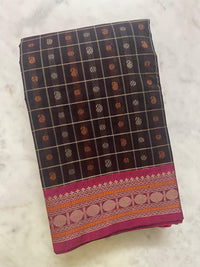 Brown Lakshadeepam Handloom Kanchi Cotton Saree 