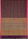 Vainika – Purple Handloom Kanchi Cotton Saree with Horizontal stripes