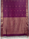 Purple Handloom Khadi Saree