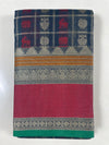 Blue 1000 Butta (Aayiram Putta) Handloom Kanchi Cotton Saree