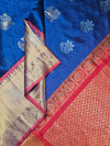 Indrani – Royal Blue Handloom Mangalagiri Silk Cotton Saree with Kuppadam Weave