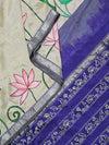 Jalajaa – Off White Hand-Painted Handloom Mangalagiri Silk Cotton Saree