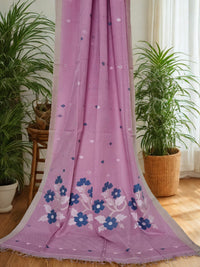 Kanvika – Pink Jamdani Handloom Bengal Cotton Saree