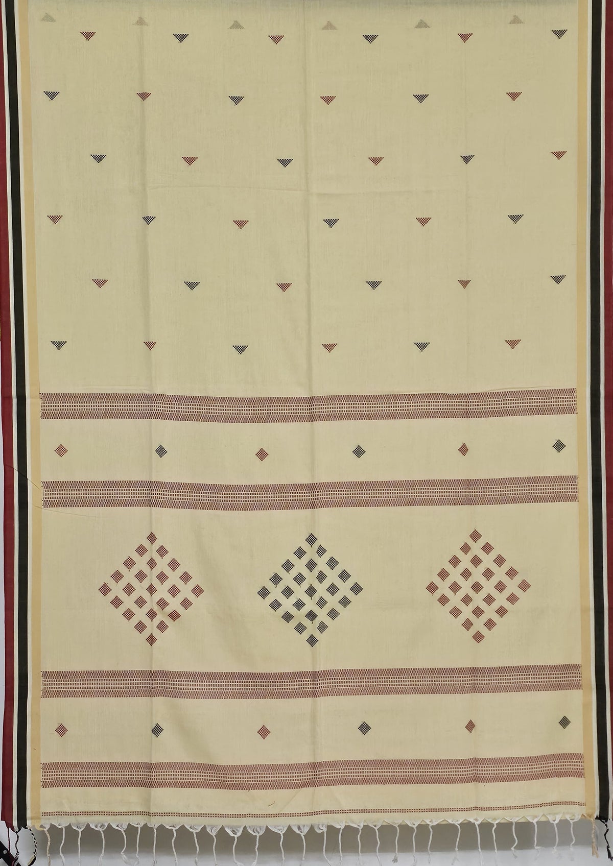 Ketumati – Yellow Pakwan Cotton Handloom Khadi Saree with Subtle Motifs