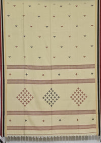 Ketumati – Yellow Pakwan Cotton Handloom Khadi Saree with Subtle Motifs