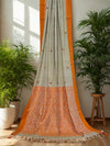 Kshirja – Beige Khadi Saree with Orange Matka Silk Pallu