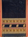 Lasya – Black Handloom Kanchi Cotton Saree with Bomkai Pallu