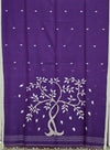 Lavitha – Purple Jamdhani Handloom Bengal Cotton Saree 