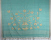 Light Teal Green Jamdhani Handloom Bengal Cotton Saree