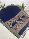 Navy Blue & Black Dual Tone Handloom Kanchi Cotton with Bomkai Pallu