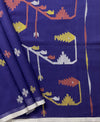 Navy Blue Jamdhani Handloom Mul Cotton Saree